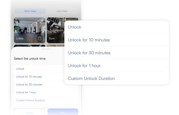 View and manage all property devices.