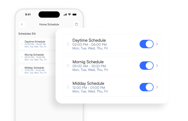 Set personalized temperature preferences for each unit.