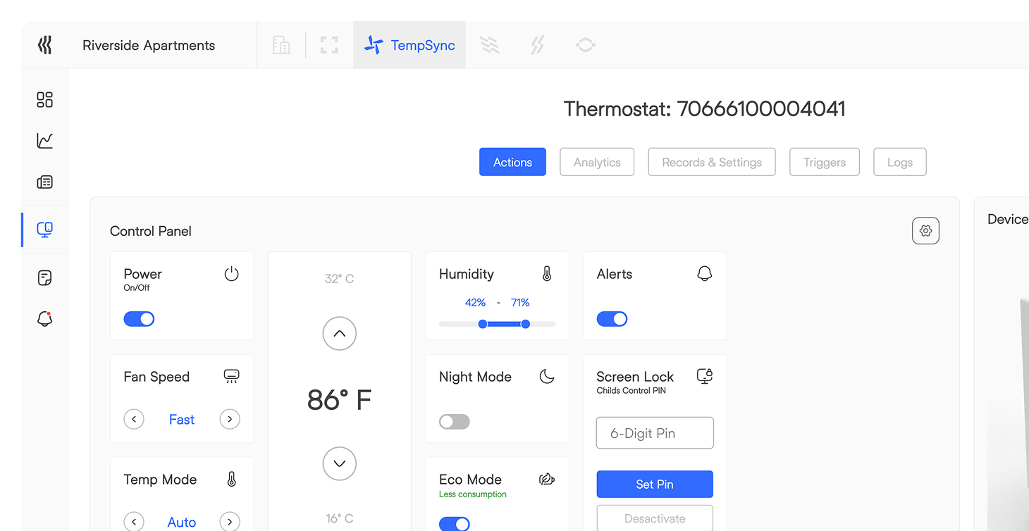 Manage settings